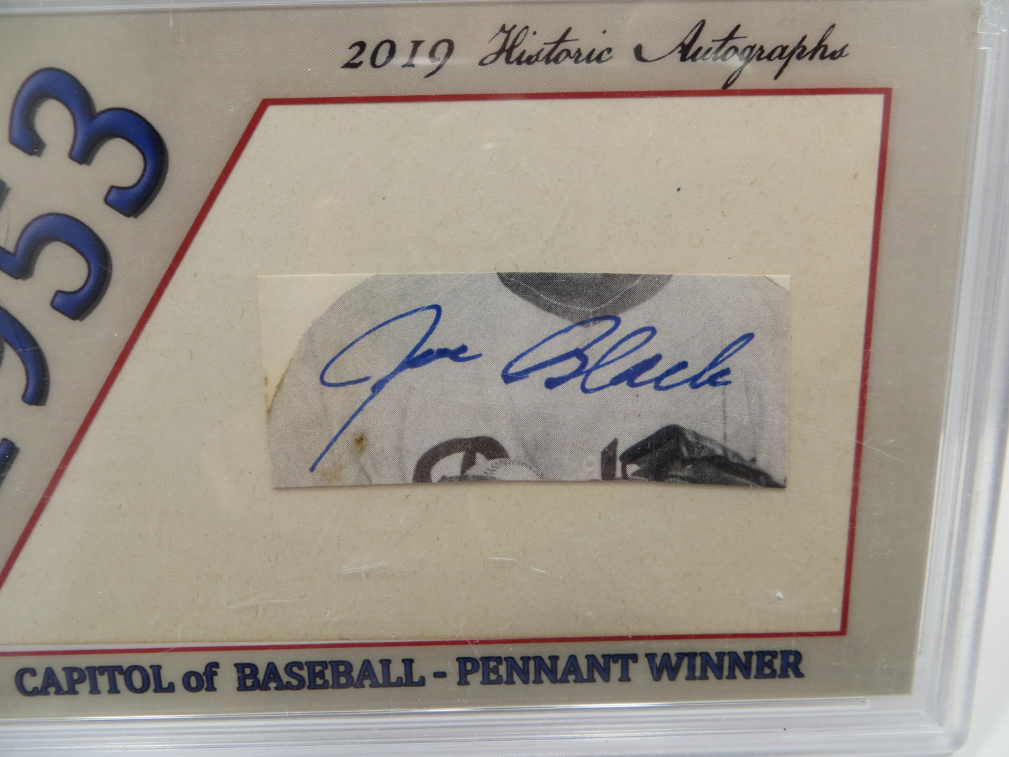 JOE BLACK SIGNED PSA/DNA SLAB HA Capital of Baseball Series 2 DODGERS