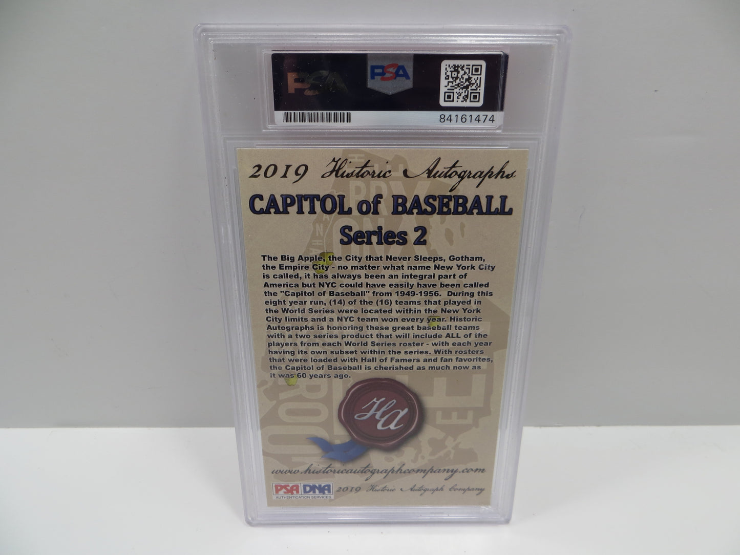 JOE BLACK SIGNED PSA/DNA SLAB HA Capital of Baseball Series 2 DODGERS