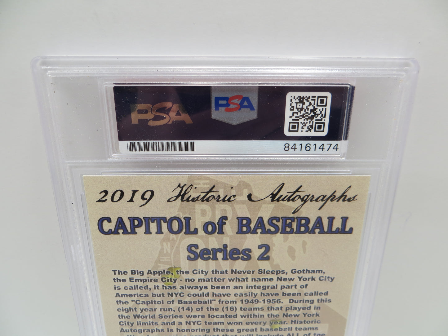 JOE BLACK SIGNED PSA/DNA SLAB HA Capital of Baseball Series 2 DODGERS