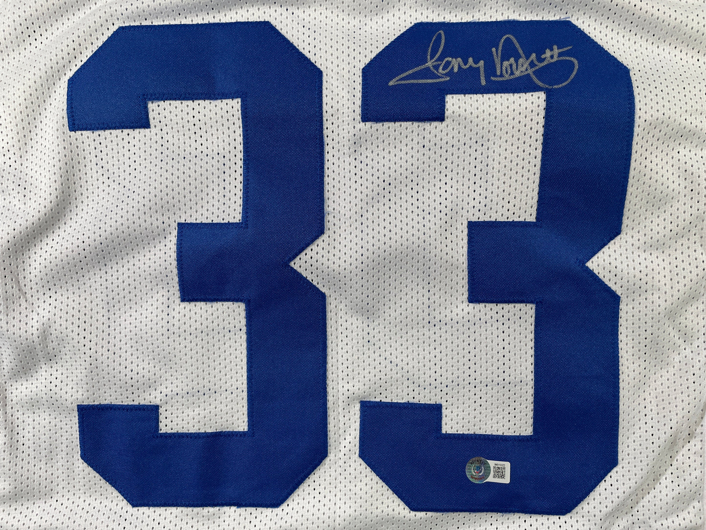 TONY DORSETT DALLAS COWBOYS SIGNED HOME STAT JERSEY Pitt Panthers BAS