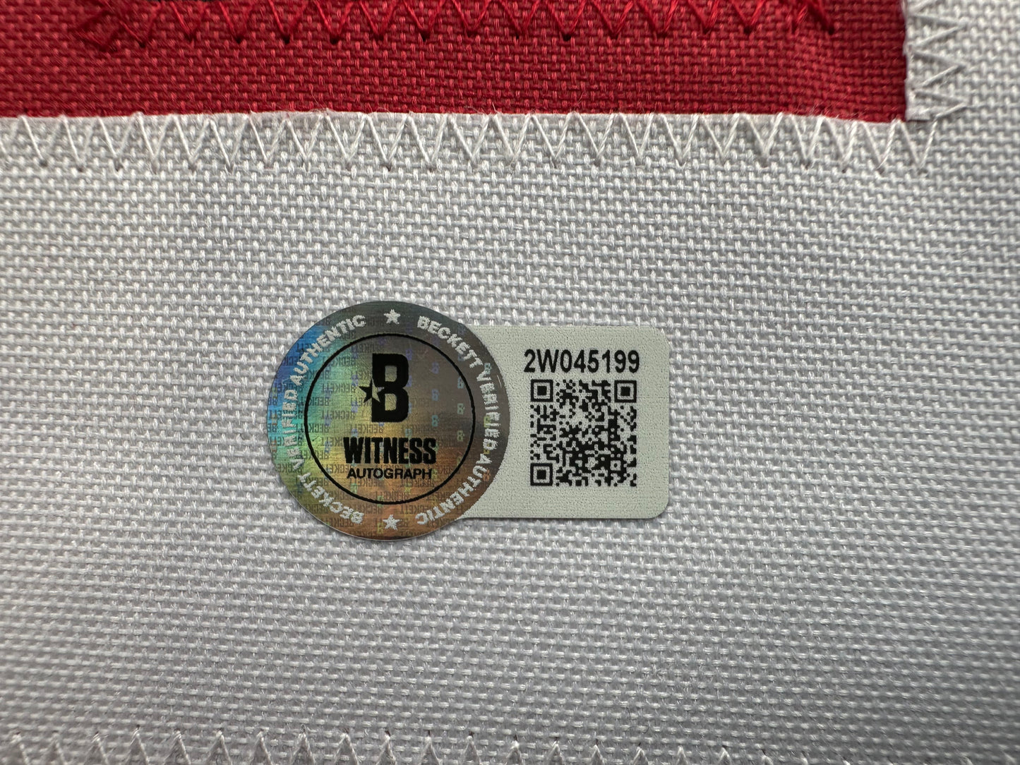 MICHAEL CRABTREE SIGNED RED AND BLACK JERSEY Texas Tech Raiders XL BAS