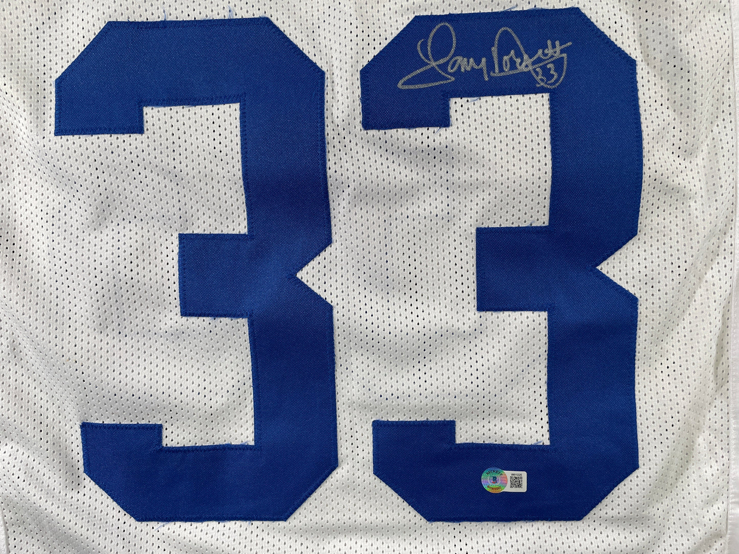 TONY DORSETT DALLAS COWBOYS SIGNED HOME STAT JERSEY Pitt Panthers BAS
