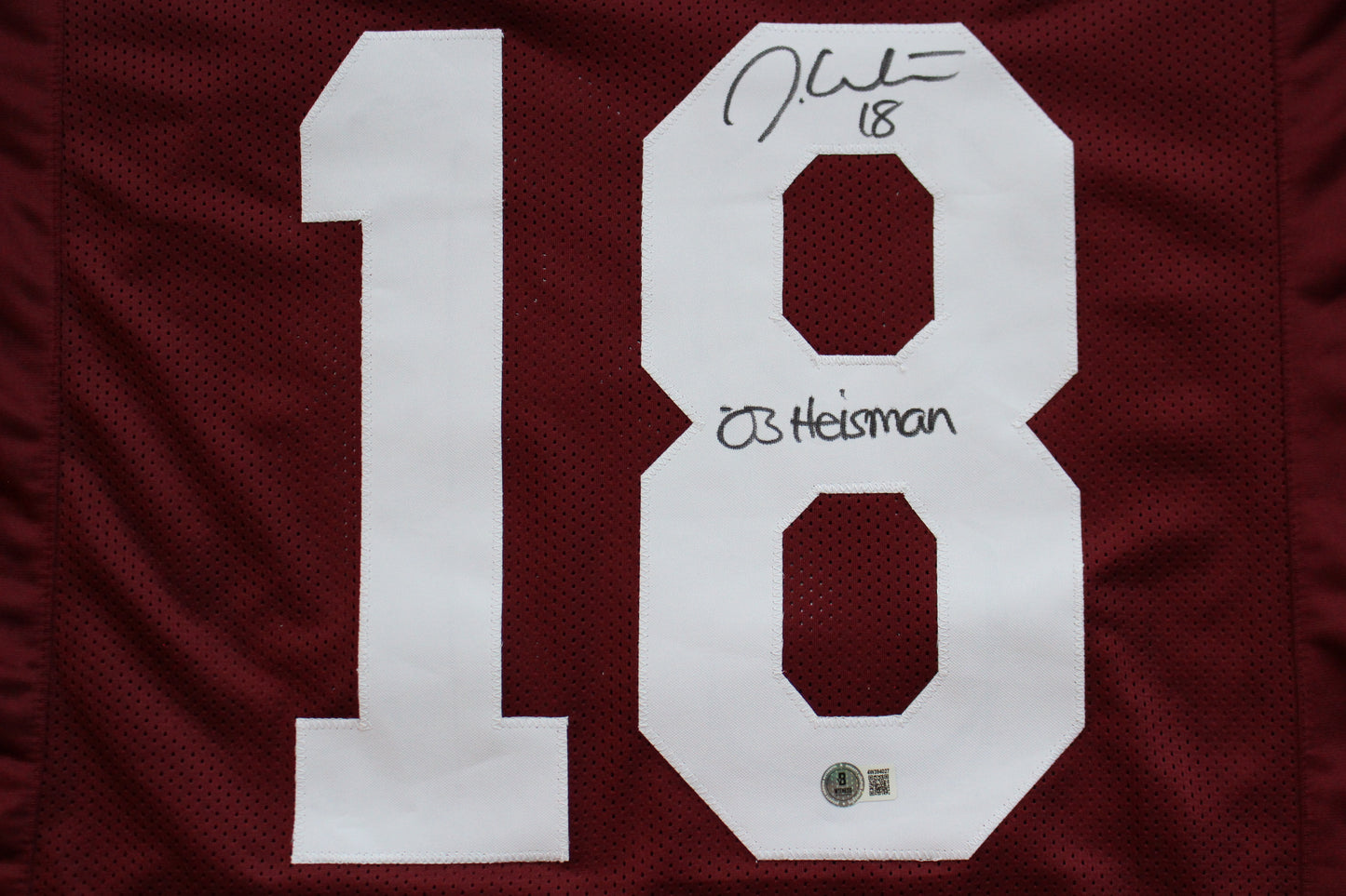 JASON WHITE OKLAHOMA SOONERS SIGNED JERSEY w/03 Heisman BAS COA