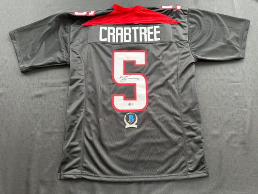 MICHAEL CRABTREE SIGNED RED AND BLACK JERSEY Texas Tech Raiders XL BAS