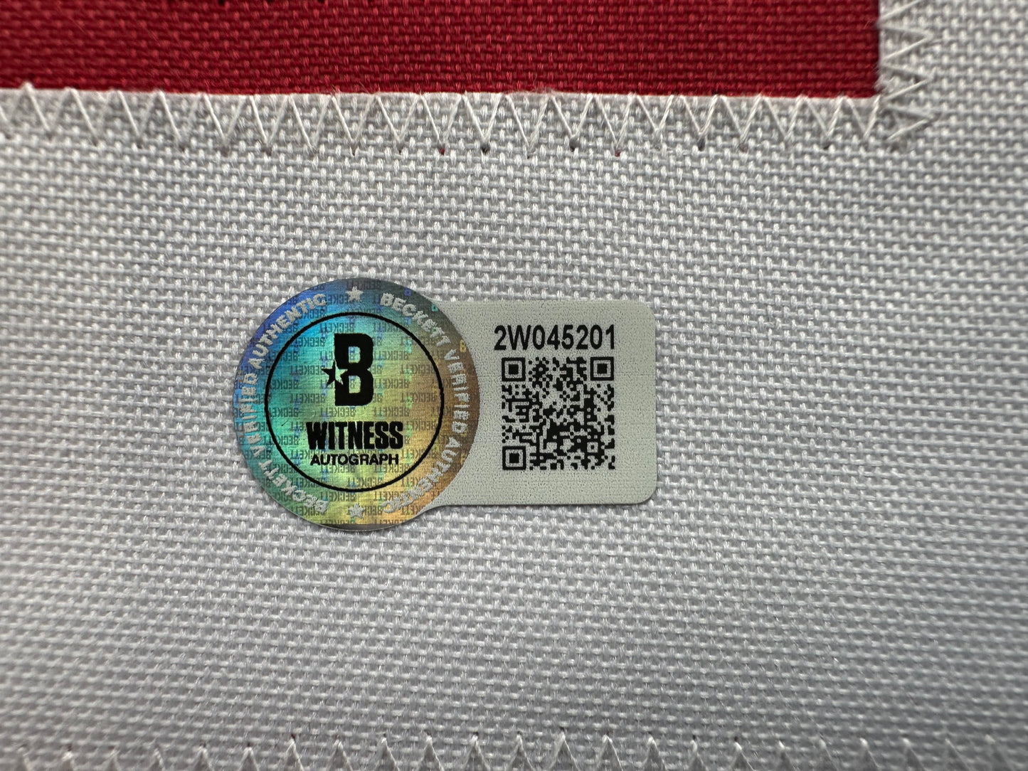 MICHAEL CRABTREE SIGNED RED AND BLACK JERSEY Texas Tech Raiders XL BAS