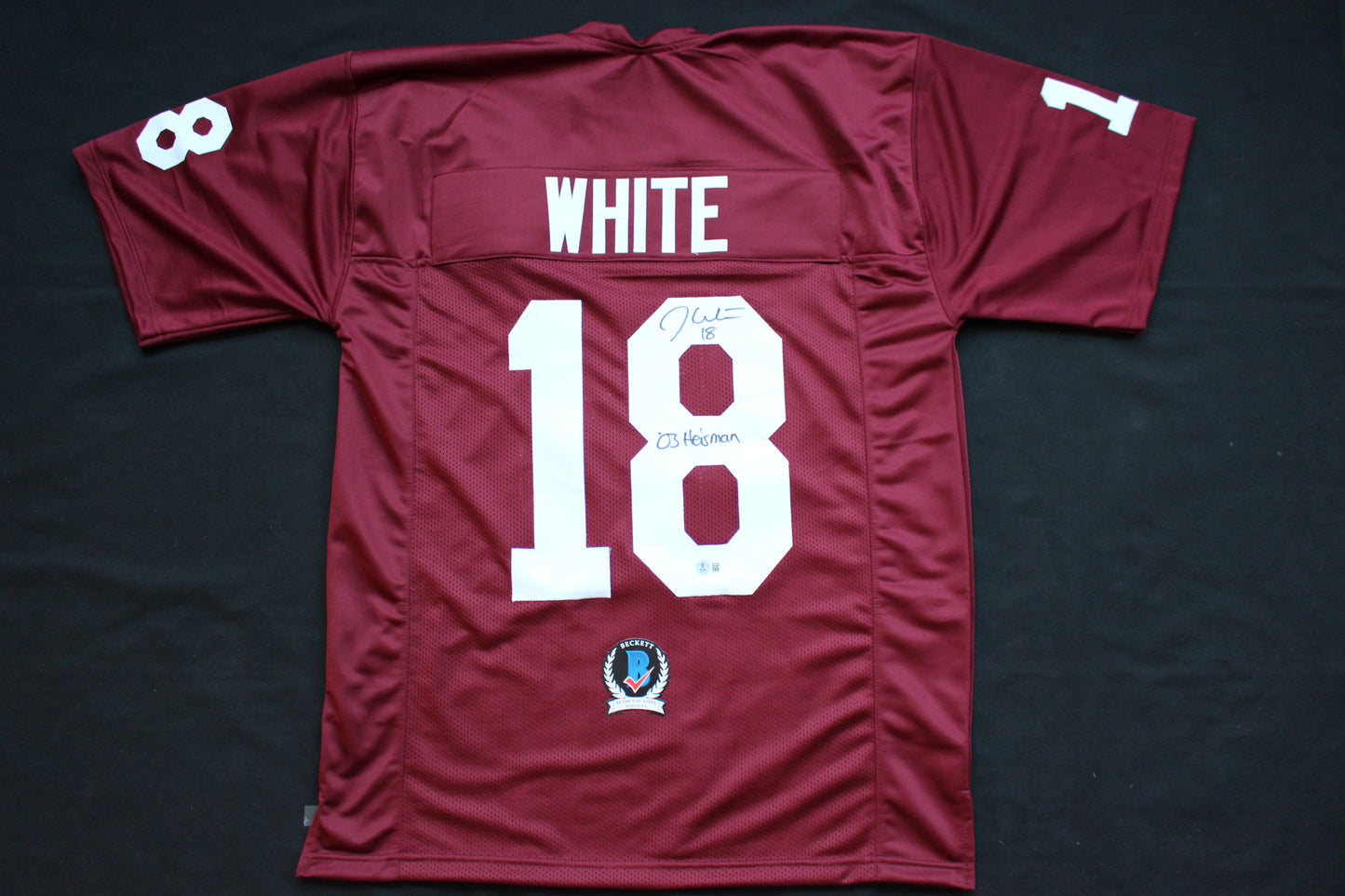 JASON WHITE OKLAHOMA SOONERS SIGNED JERSEY w/03 Heisman BAS COA