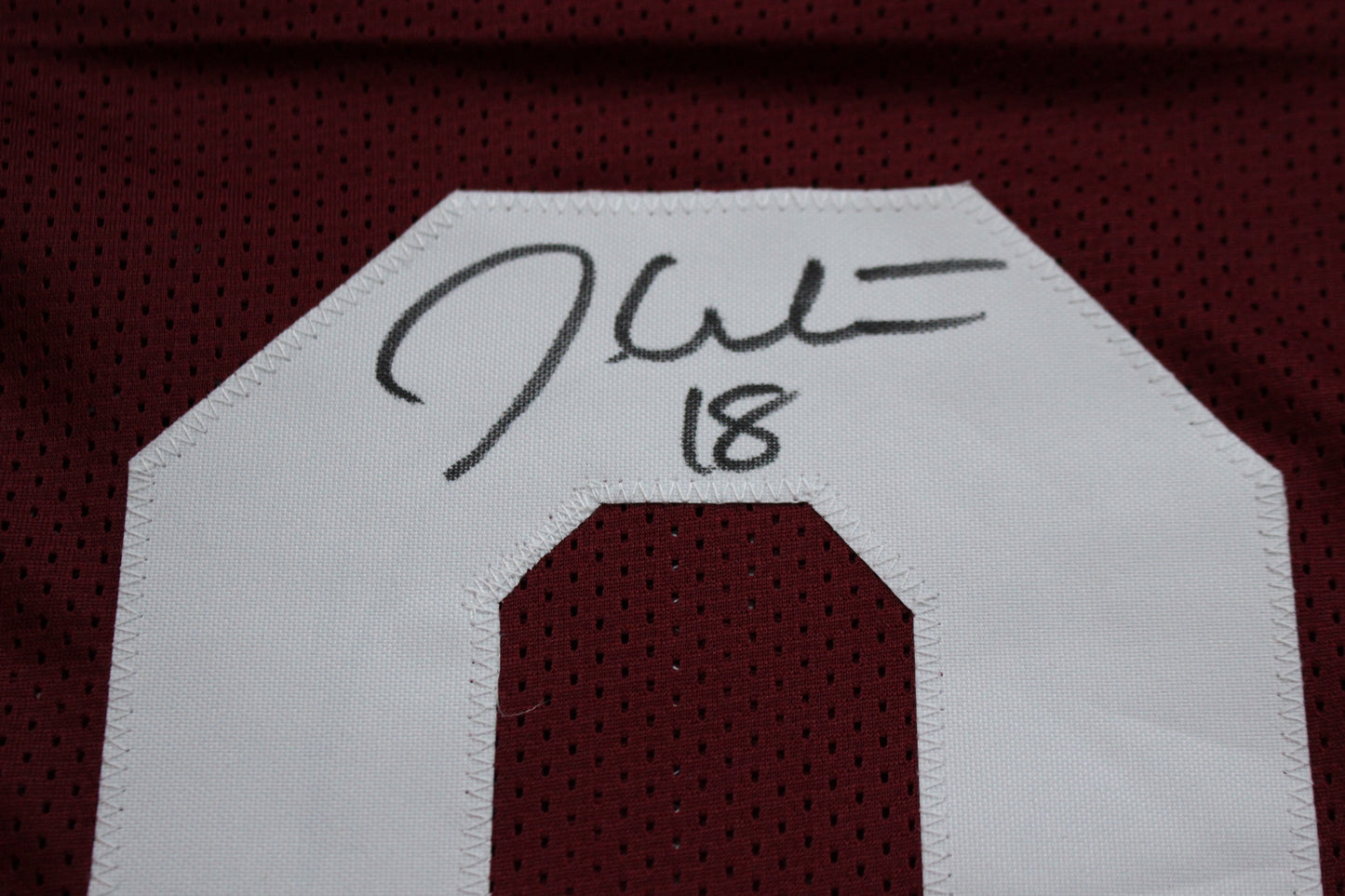 JASON WHITE OKLAHOMA SOONERS SIGNED JERSEY w/03 Heisman BAS COA