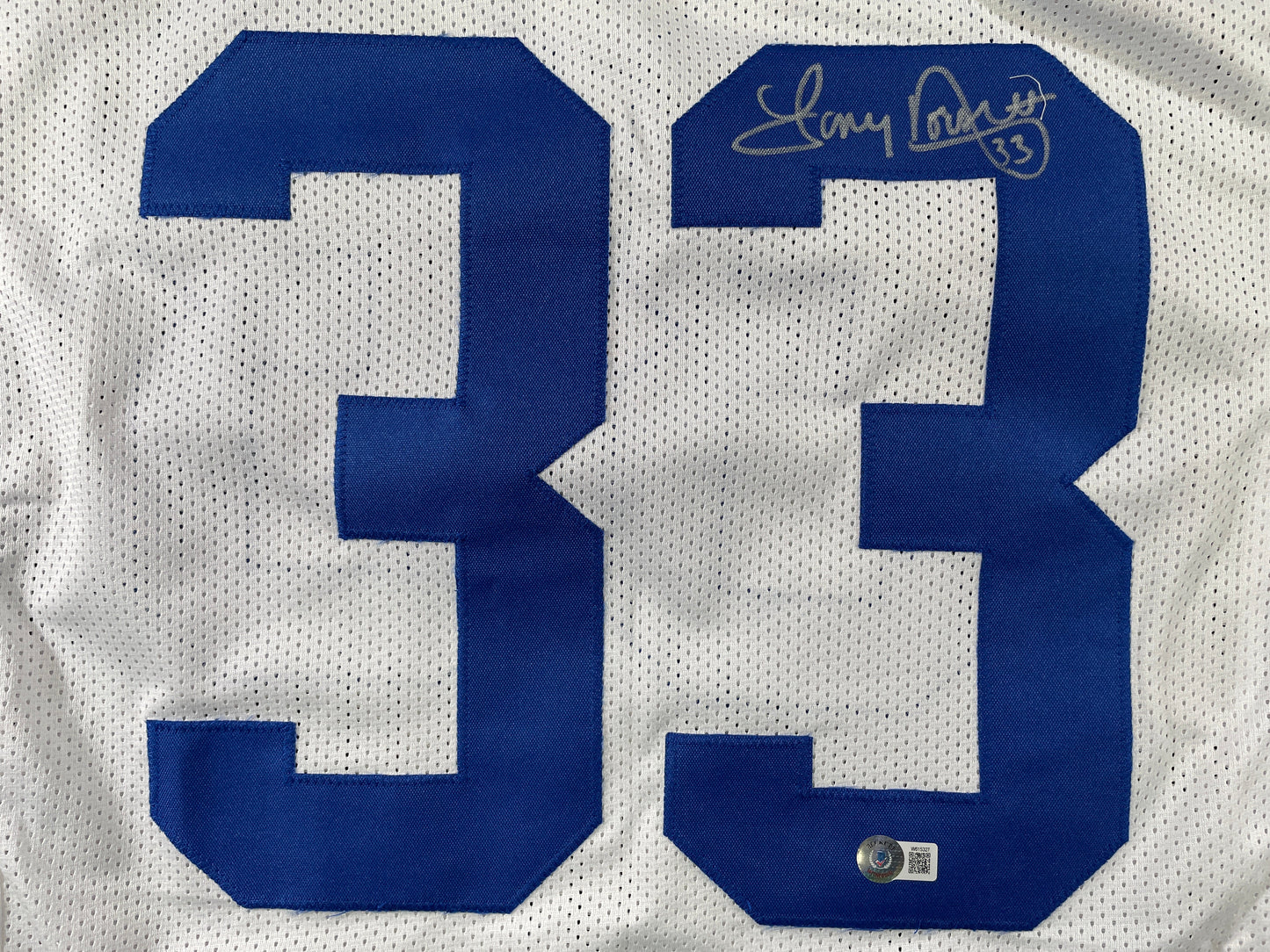 TONY DORSETT DALLAS COWBOYS SIGNED HOME STAT JERSEY Pitt Panthers BAS