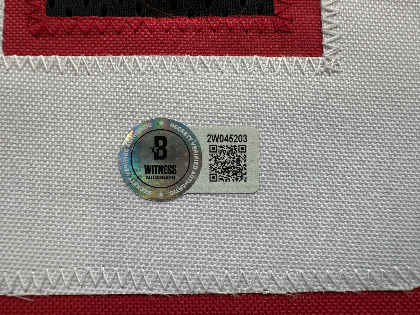 MICHAEL CRABTREE SIGNED RED AND BLACK JERSEY Texas Tech Raiders XL BAS