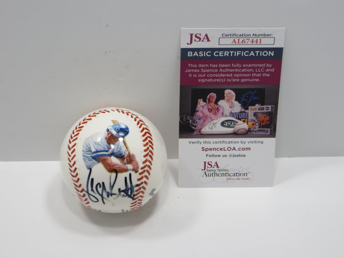 GEORGE BRETT SIGNED Official Ceramic Baseball Gartlan John Martin KC Royals JSA