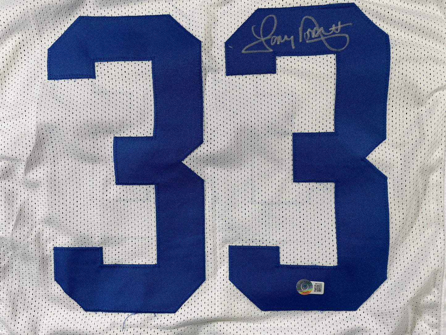 TONY DORSETT DALLAS COWBOYS SIGNED HOME STAT JERSEY Pitt Panthers BAS