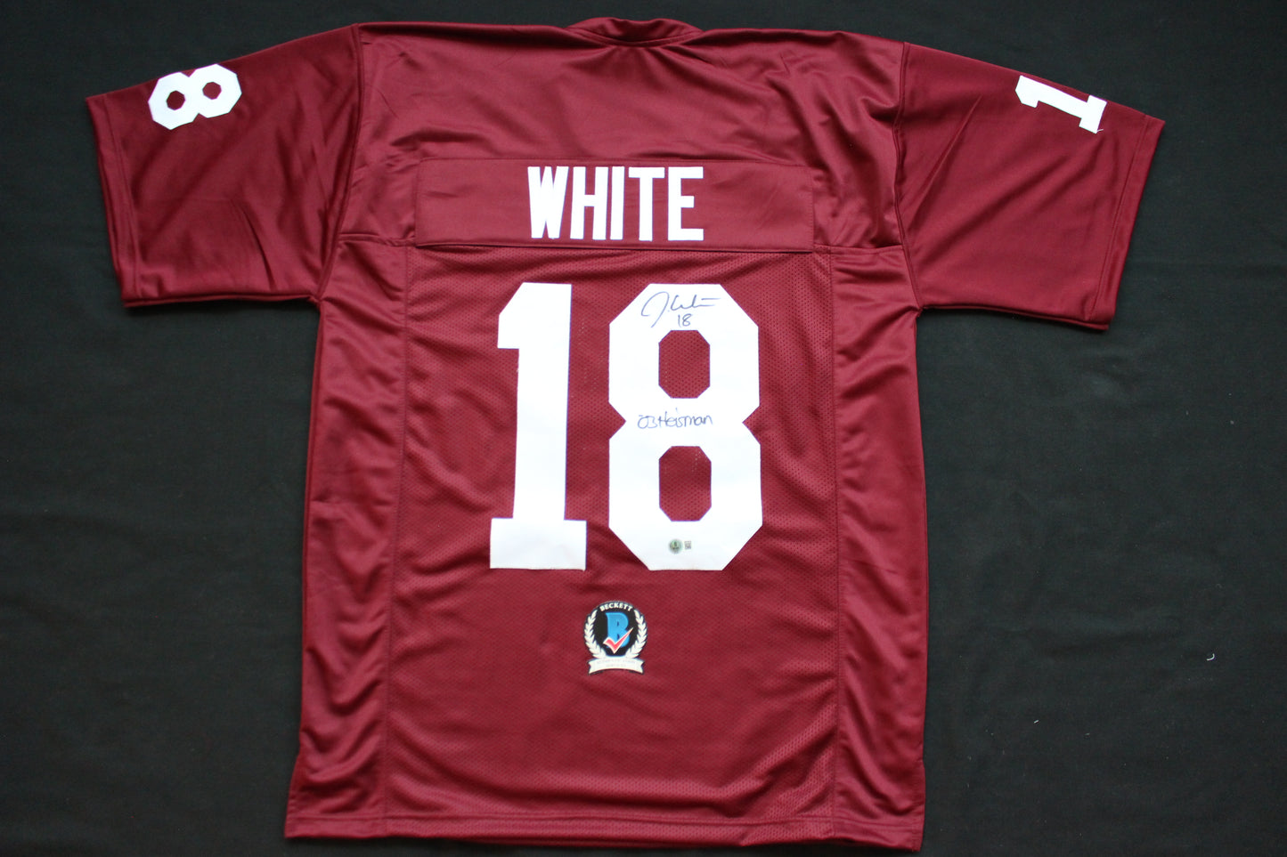 JASON WHITE OKLAHOMA SOONERS SIGNED JERSEY w/03 Heisman BAS COA