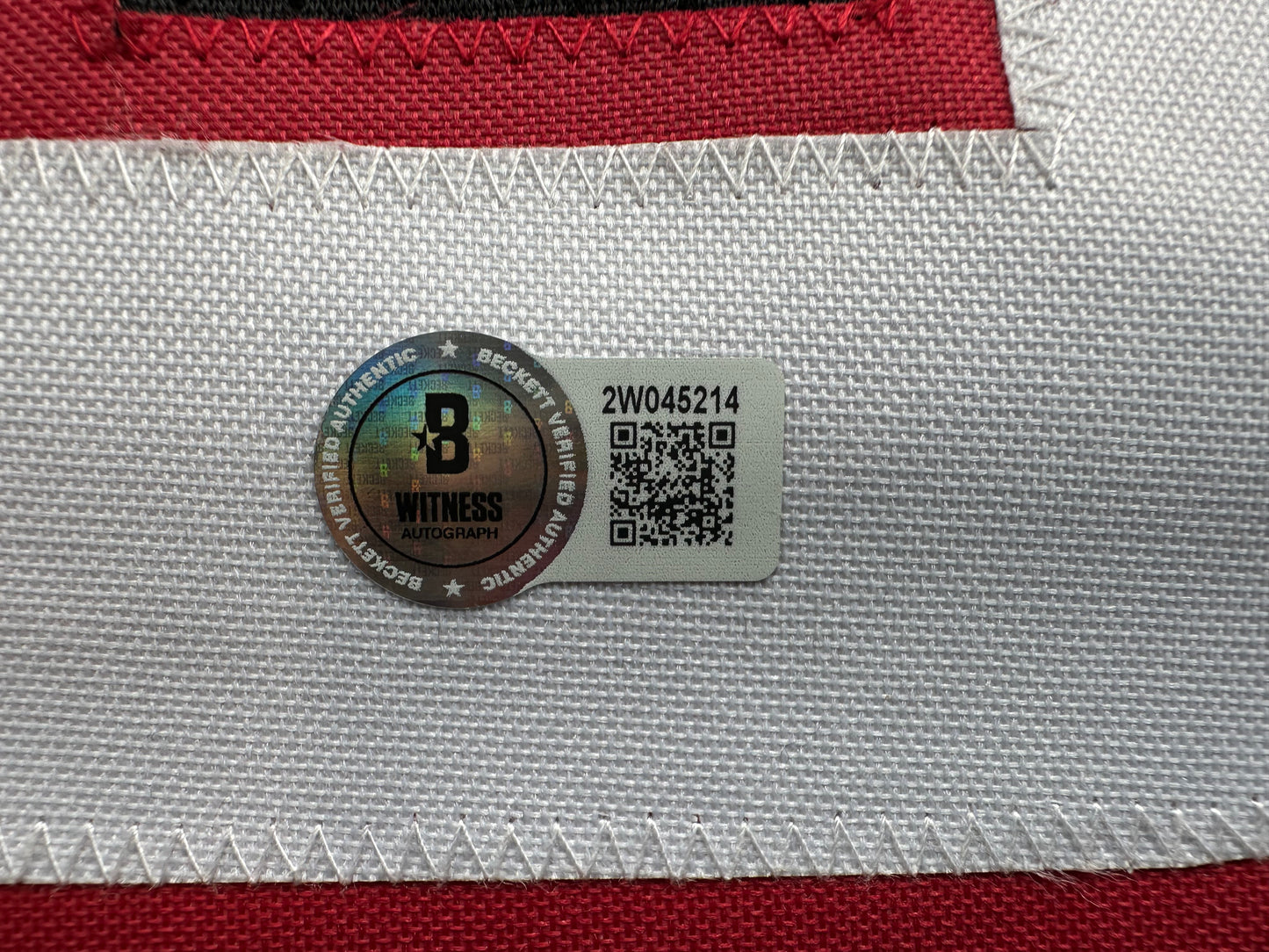 MICHAEL CRABTREE SIGNED RED AND BLACK JERSEY Texas Tech Raiders XL BAS