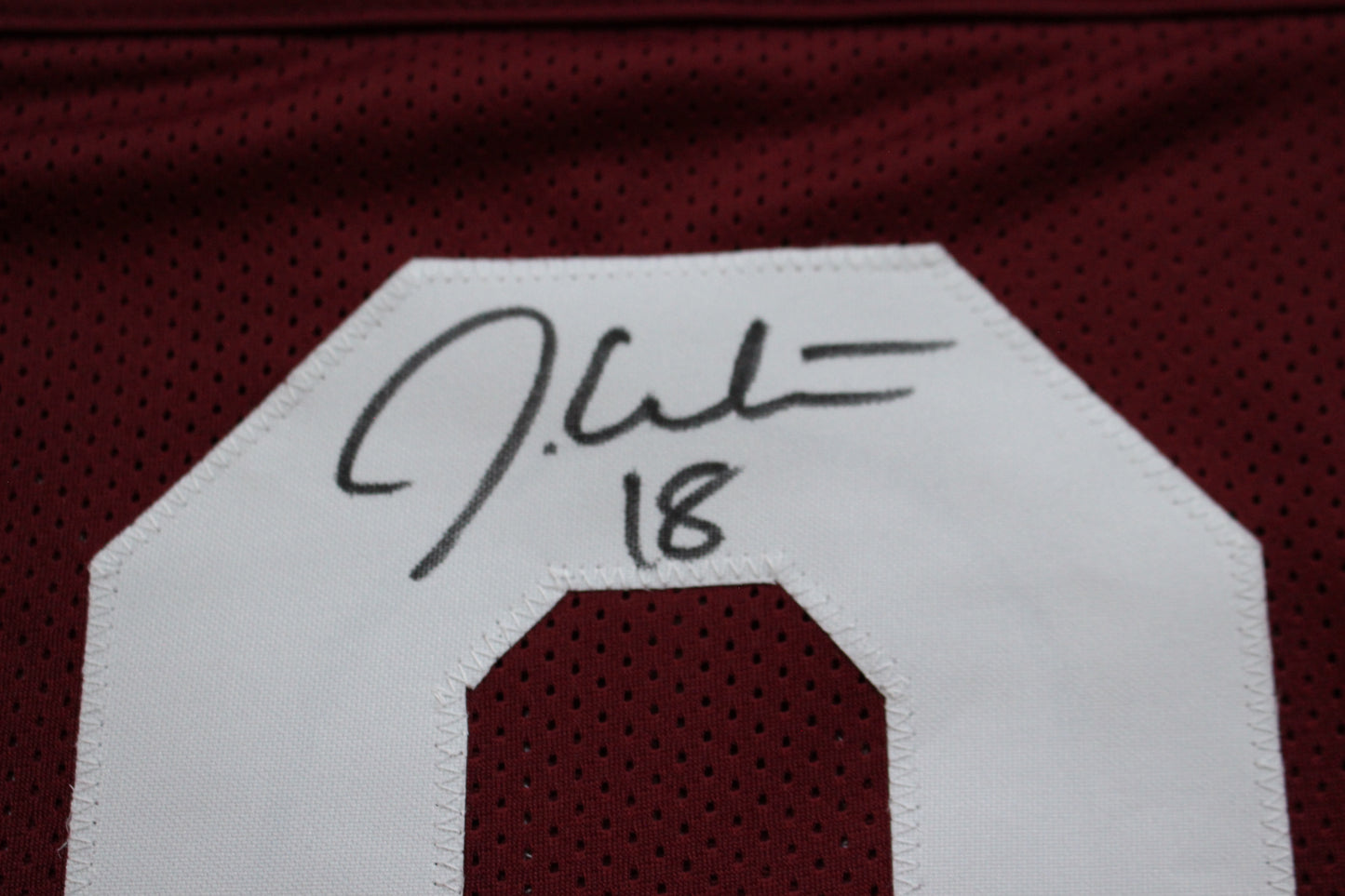 JASON WHITE OKLAHOMA SOONERS SIGNED JERSEY w/03 Heisman BAS COA