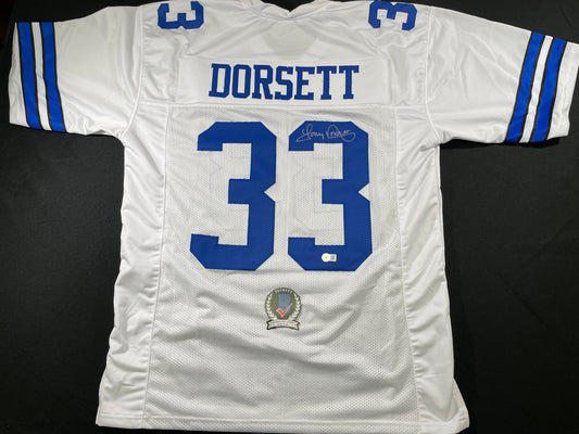 TONY DORSETT DALLAS COWBOYS SIGNED HOME JERSEY Pitt Panthers BAS COA