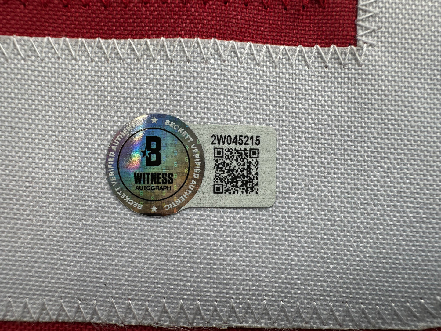 MICHAEL CRABTREE SIGNED RED AND BLACK JERSEY Texas Tech Raiders XL BAS