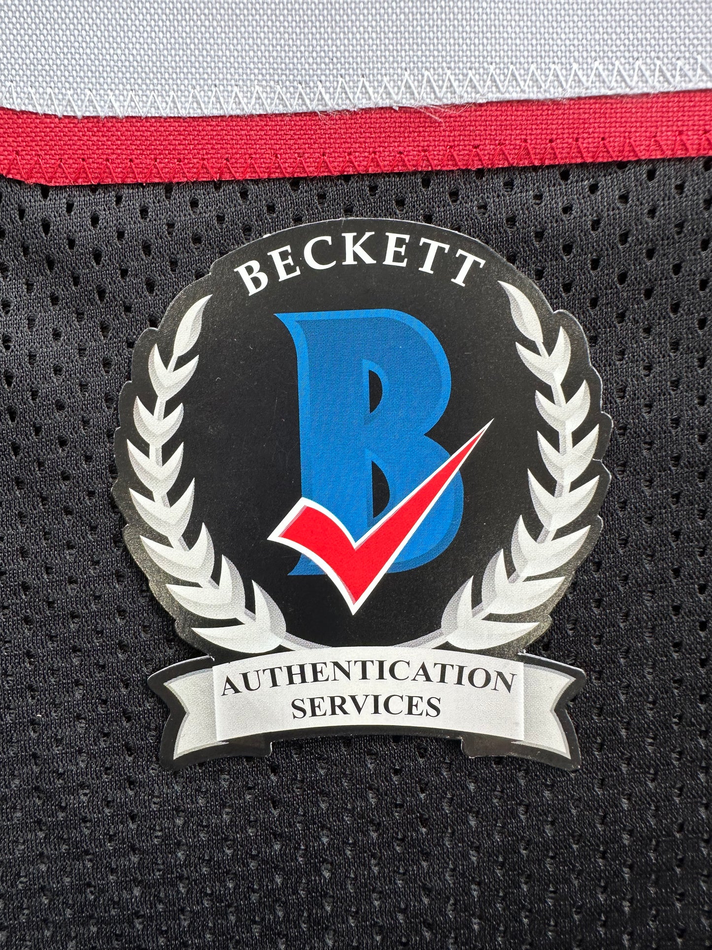 MICHAEL CRABTREE SIGNED RED AND BLACK JERSEY Texas Tech Raiders XL BAS