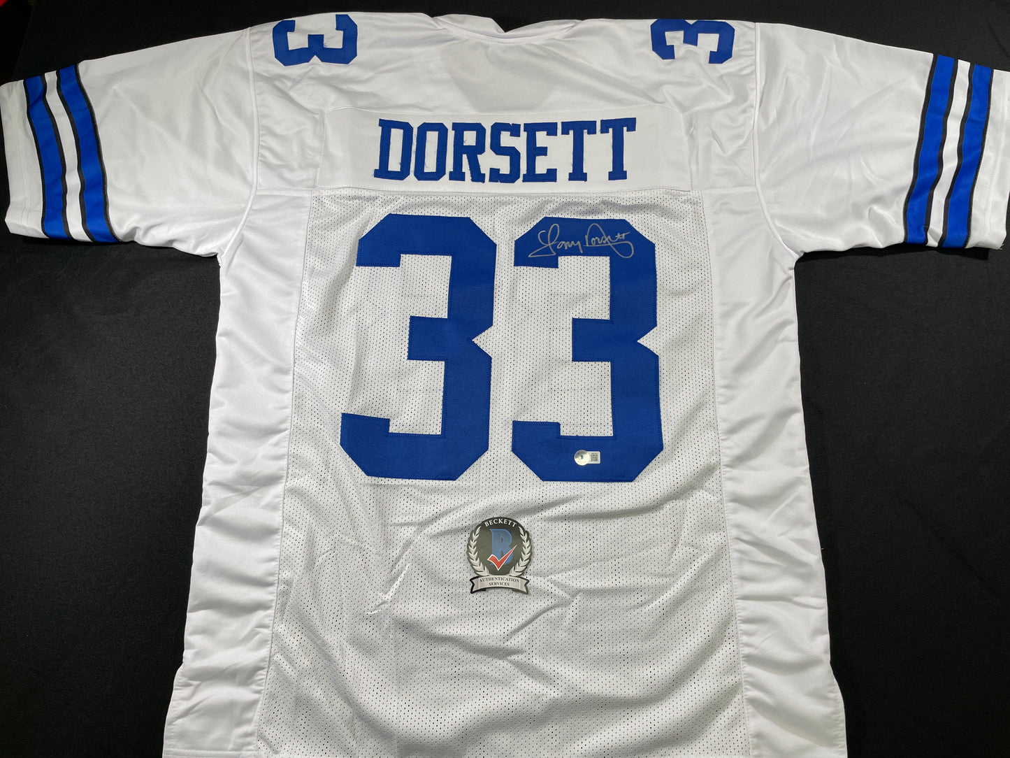 TONY DORSETT DALLAS COWBOYS SIGNED HOME JERSEY Pitt Panthers BAS COA