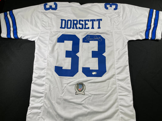 TONY DORSETT DALLAS COWBOYS SIGNED HOME JERSEY Pitt Panthers BAS COA