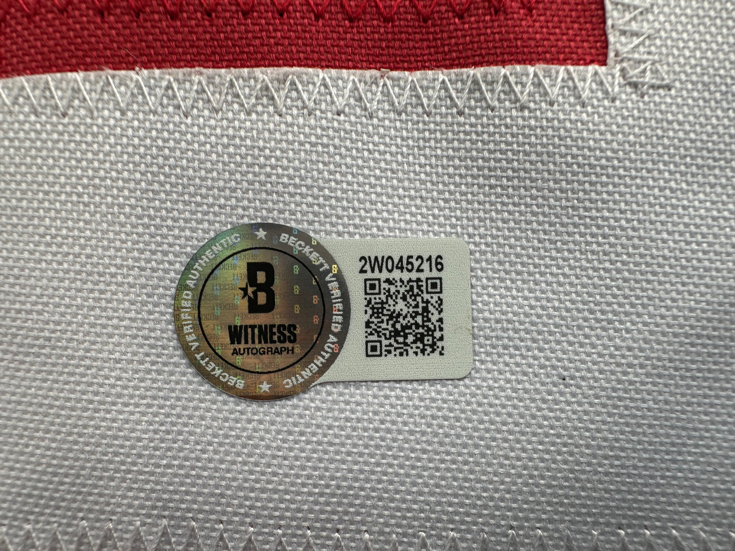 MICHAEL CRABTREE SIGNED RED AND BLACK JERSEY Texas Tech Raiders XL BAS