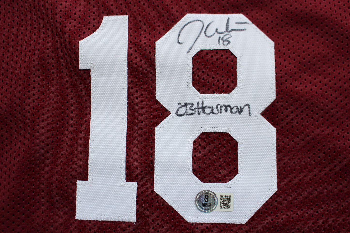 STEVE OWENS BILLY SIMS JASON WHITE SIGNED OU SOONERS HEISMAN JERSEY BAS