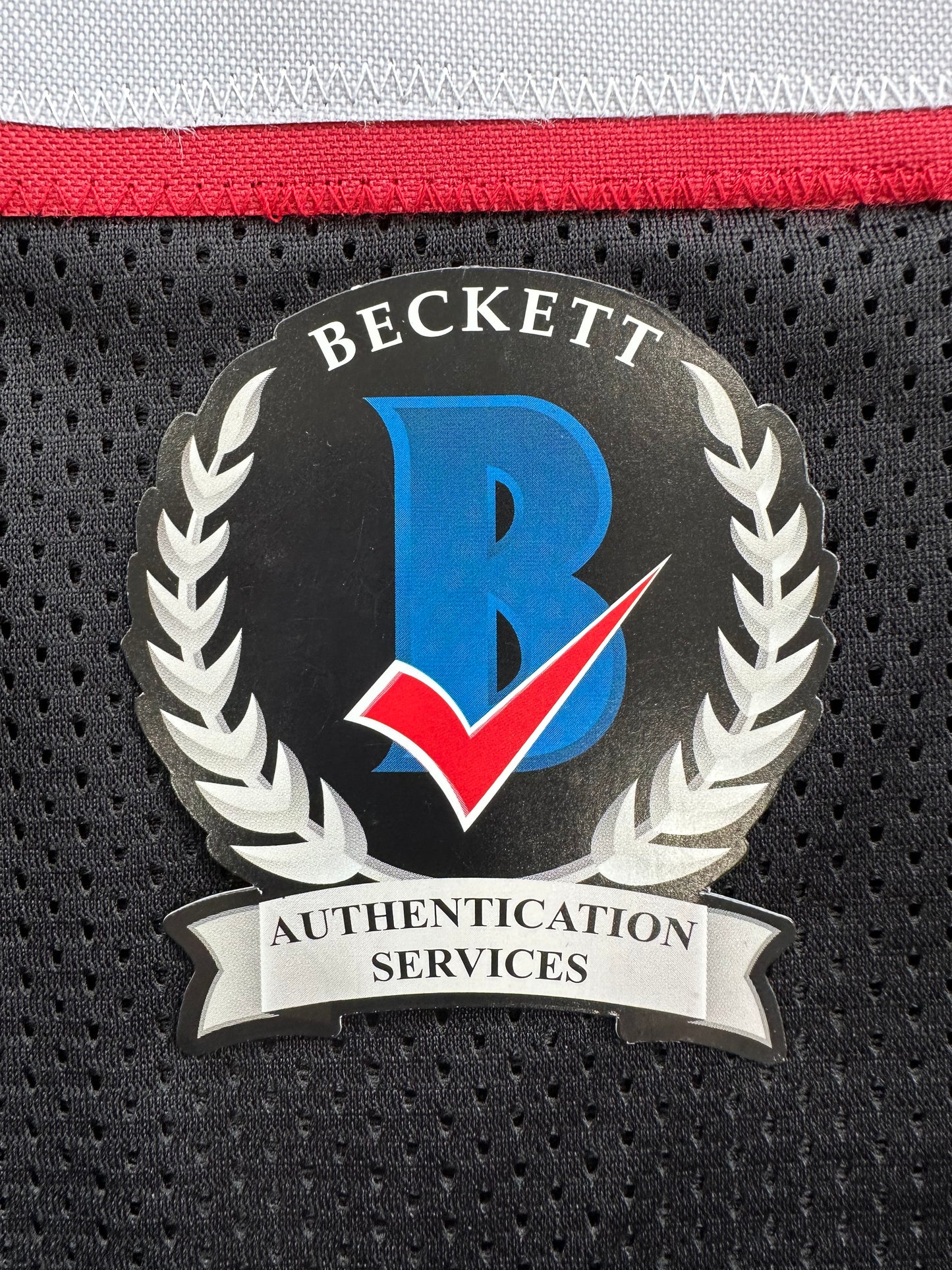 MICHAEL CRABTREE SIGNED RED AND BLACK JERSEY Texas Tech Raiders XL BAS