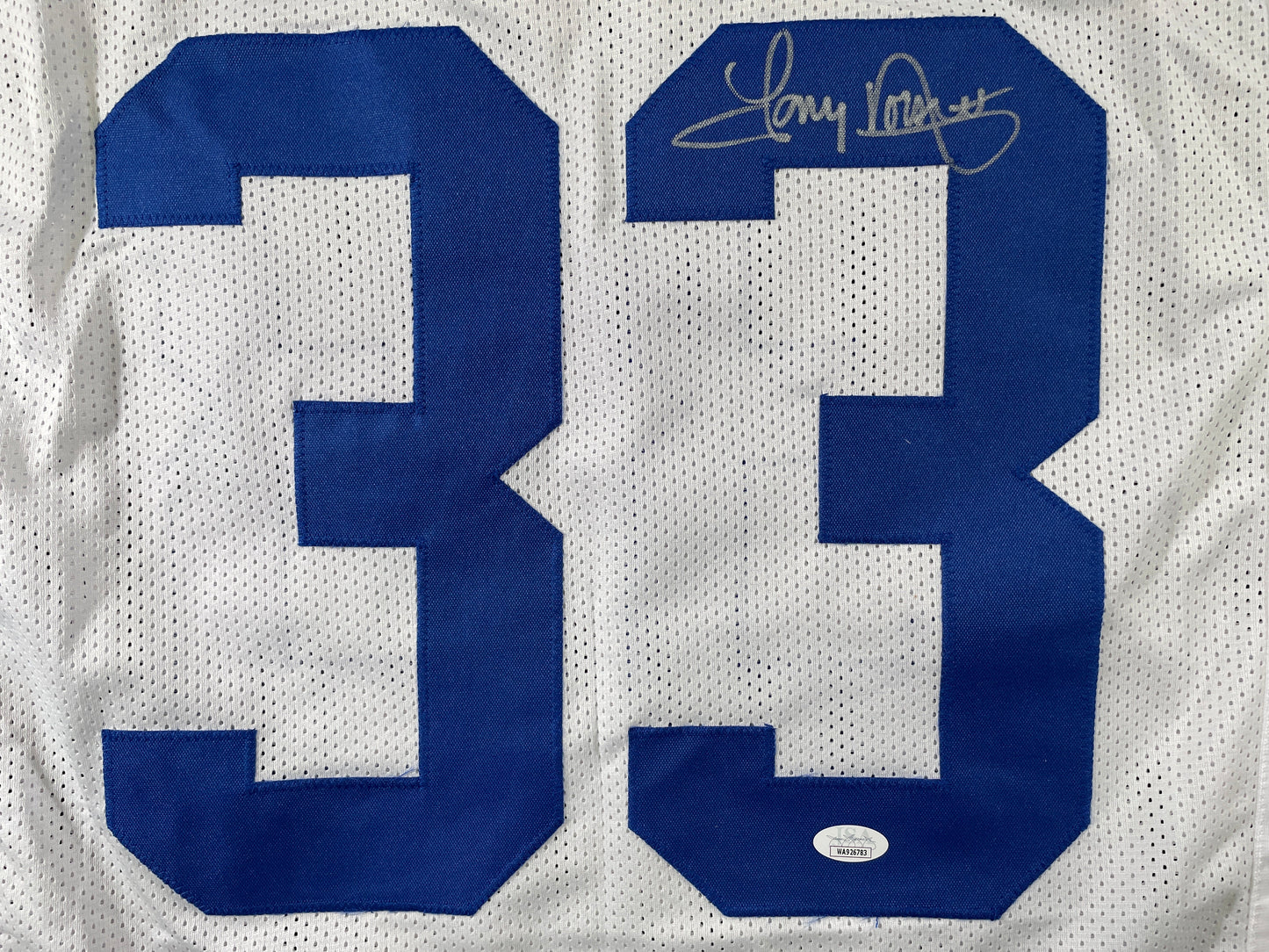 TONY DORSETT DALLAS COWBOYS SIGNED HOME STAT JERSEY Pitt Panthers JSA