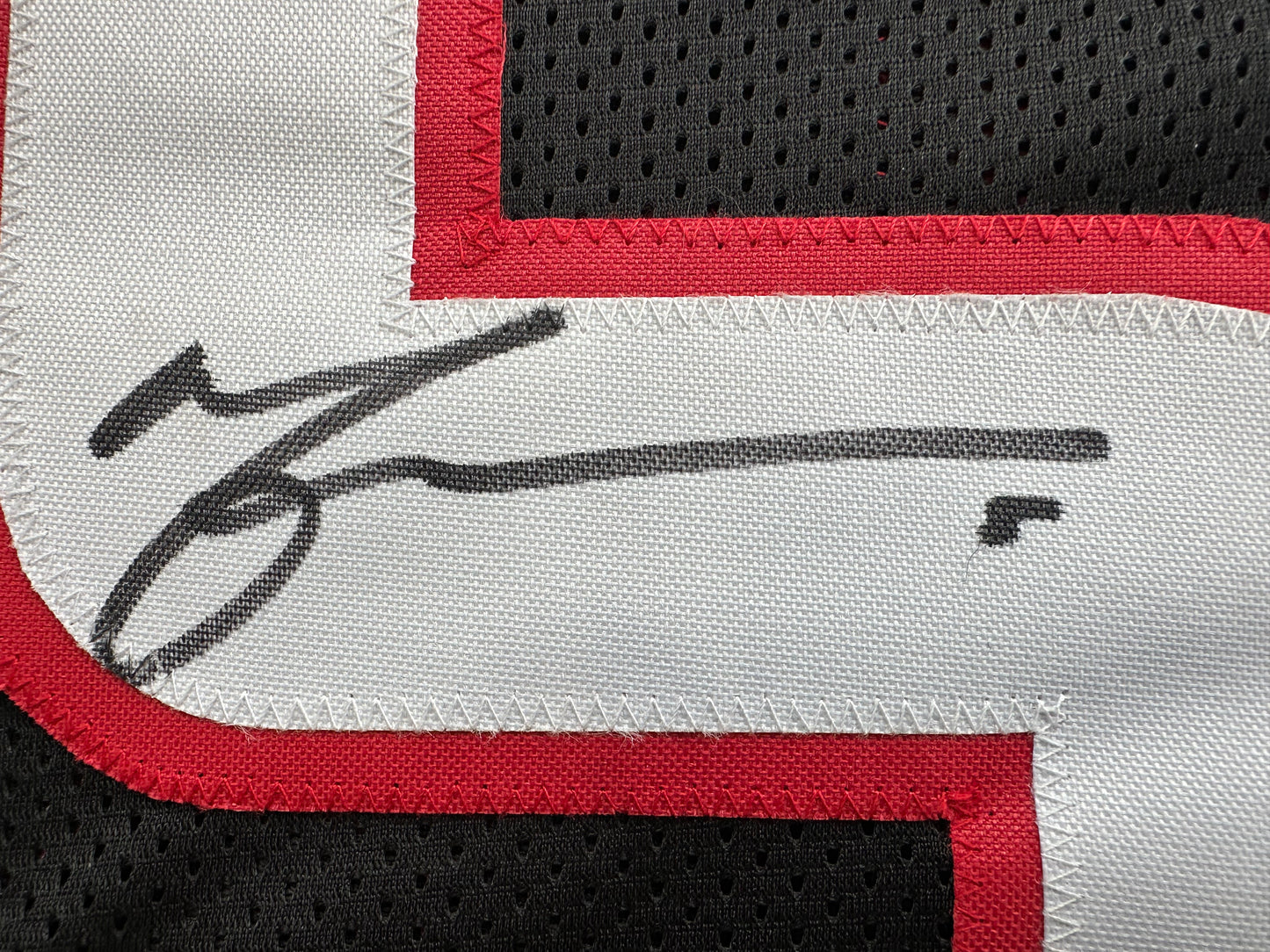 MICHAEL CRABTREE SIGNED RED AND BLACK JERSEY Texas Tech Raiders XL BAS