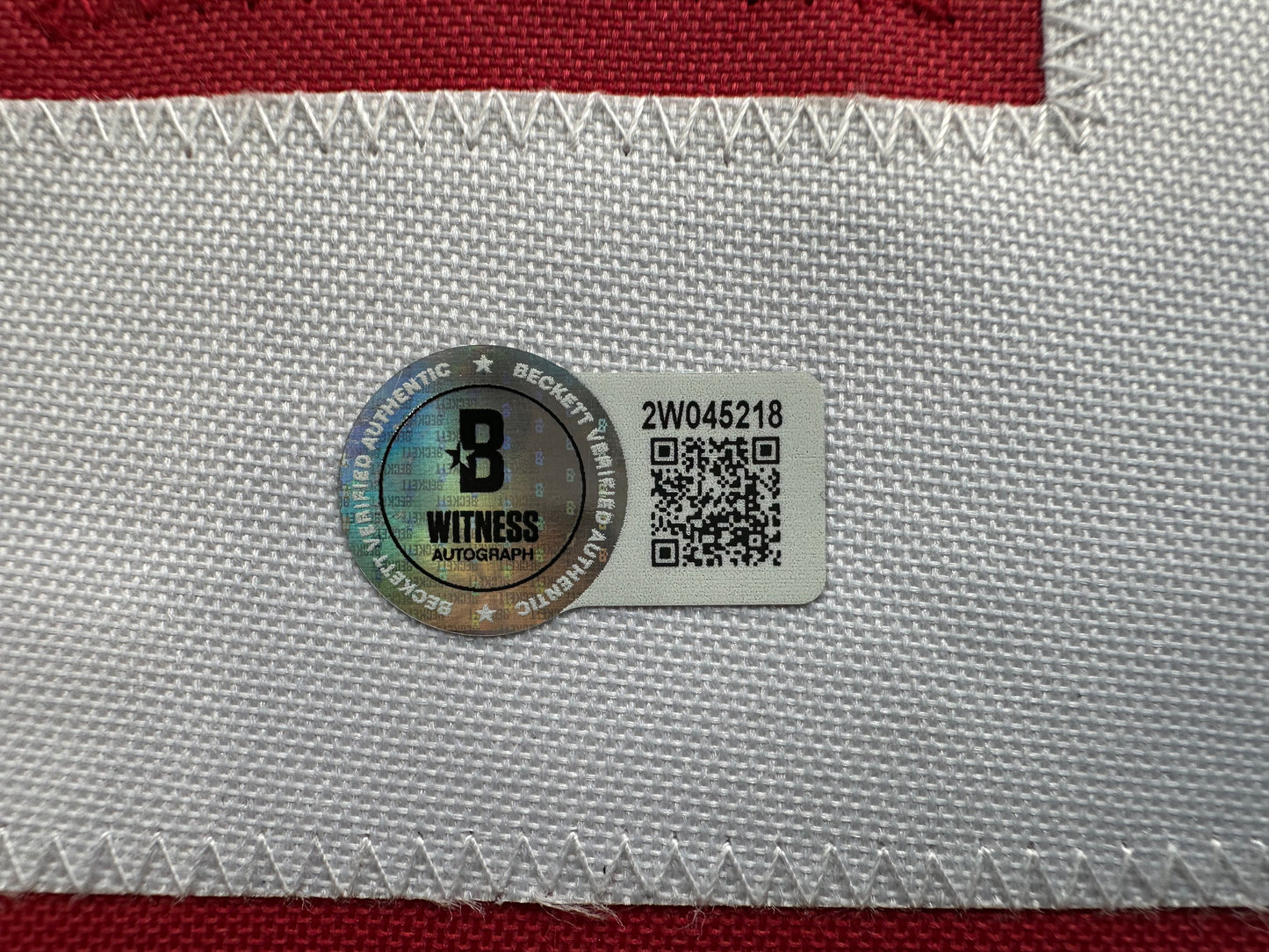 MICHAEL CRABTREE SIGNED RED AND BLACK JERSEY Texas Tech Raiders XL BAS