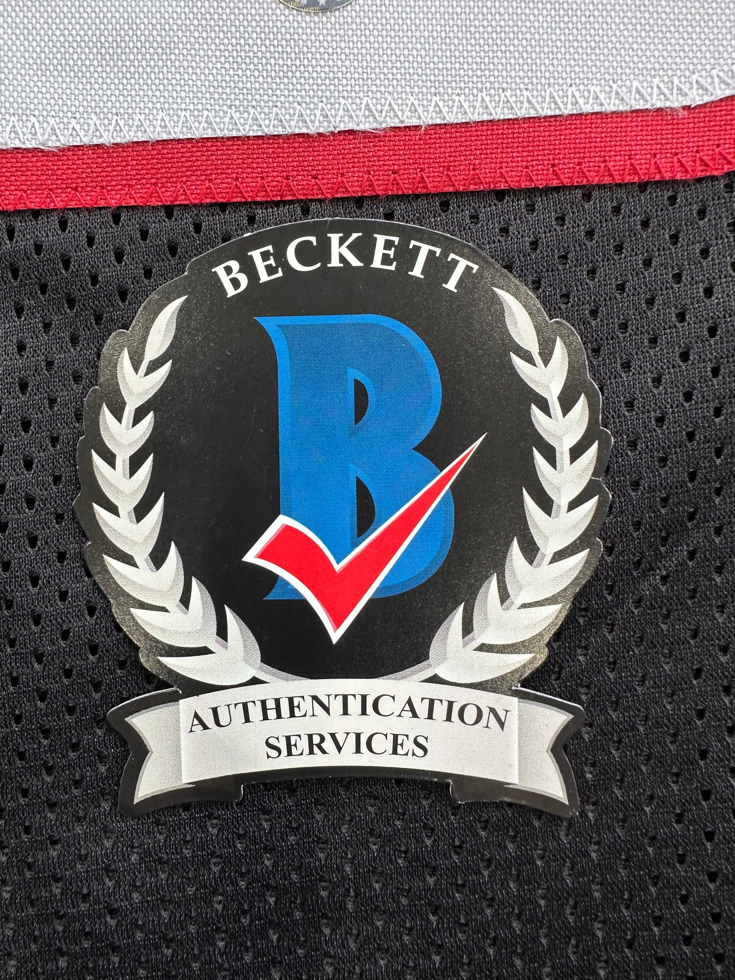 MICHAEL CRABTREE SIGNED RED AND BLACK JERSEY Texas Tech Raiders XL BAS