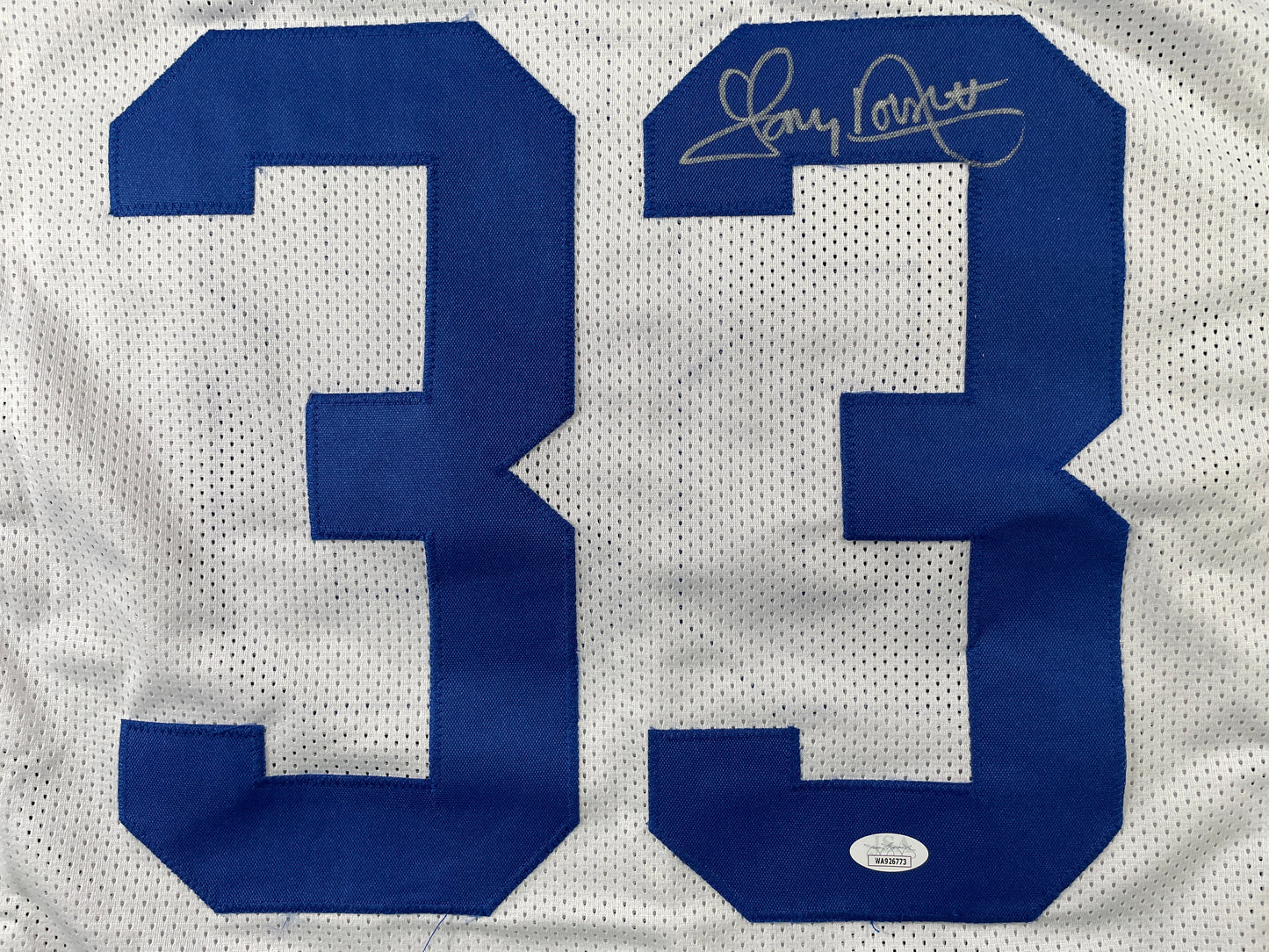 TONY DORSETT DALLAS COWBOYS SIGNED HOME STAT JERSEY Pitt Panthers JSA