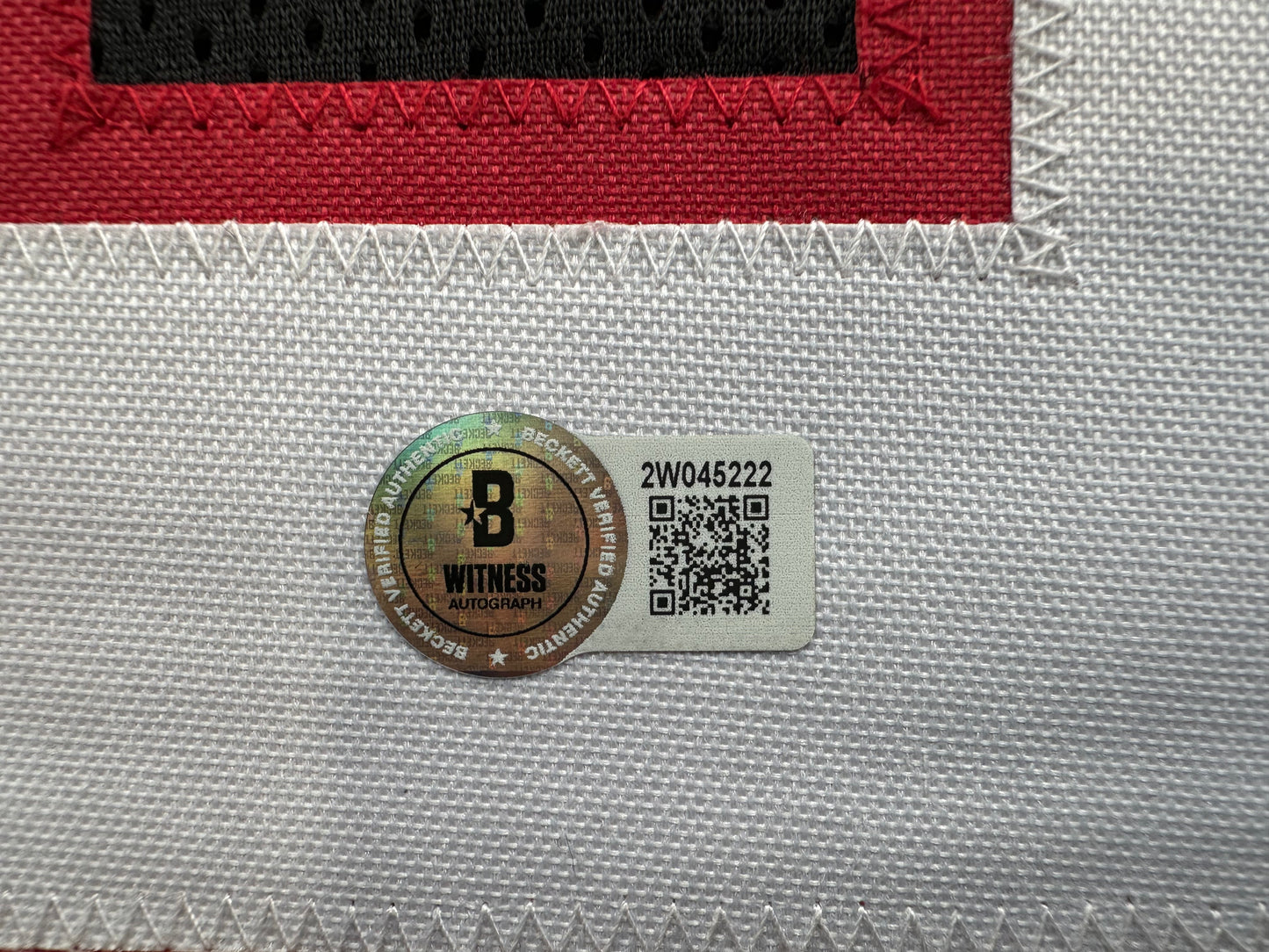 MICHAEL CRABTREE SIGNED RED AND BLACK JERSEY Texas Tech Raiders XL BAS