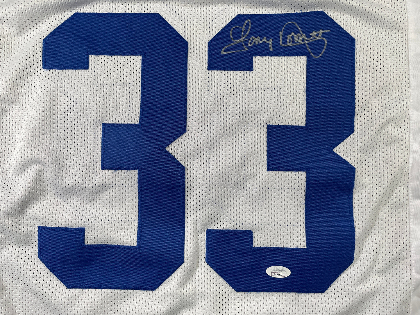 TONY DORSETT DALLAS COWBOYS SIGNED HOME STAT JERSEY Pitt Panthers JSA