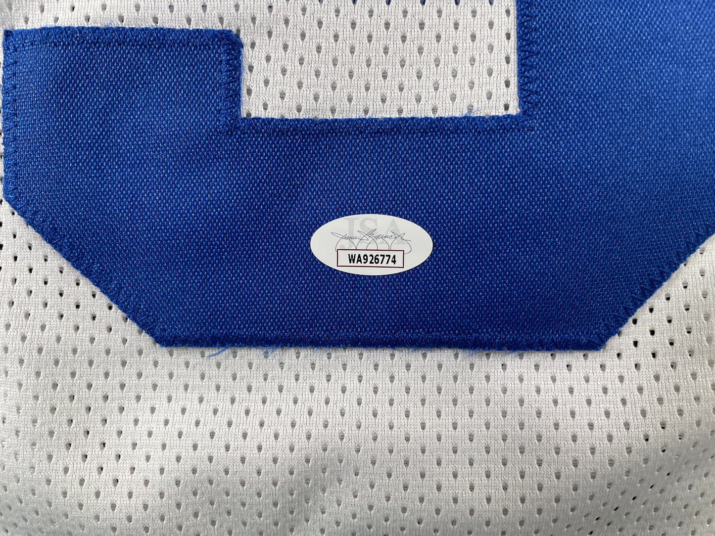 TONY DORSETT DALLAS COWBOYS SIGNED HOME STAT JERSEY Pitt Panthers JSA