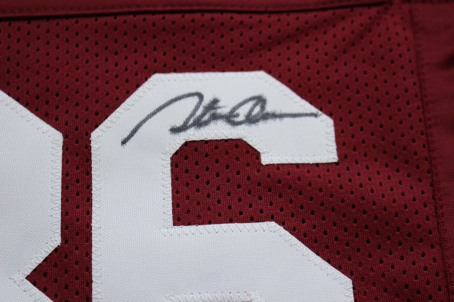 STEVE OWENS BILLY SIMS JASON WHITE SIGNED OU SOONERS HEISMAN JERSEY BAS