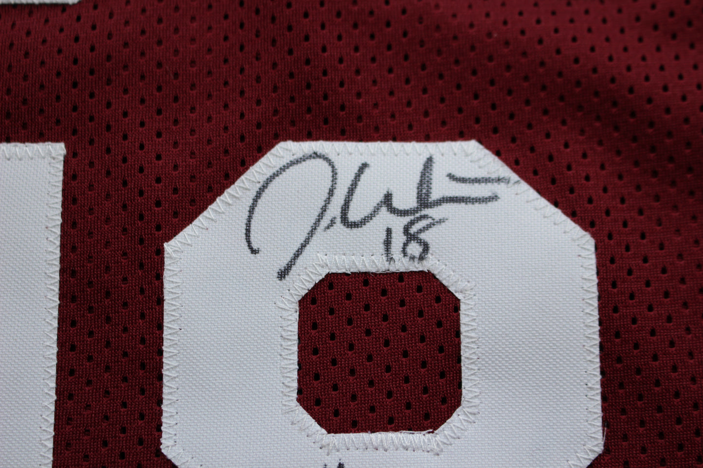 STEVE OWENS BILLY SIMS JASON WHITE SIGNED OU SOONERS HEISMAN JERSEY BAS