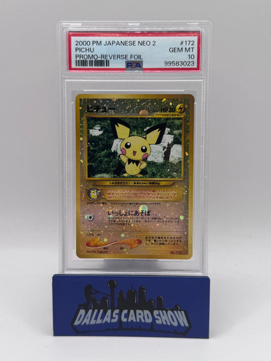 2000 Pokemon JP - Pichu (Promo-Reverse Holo) - #172 PSA 10