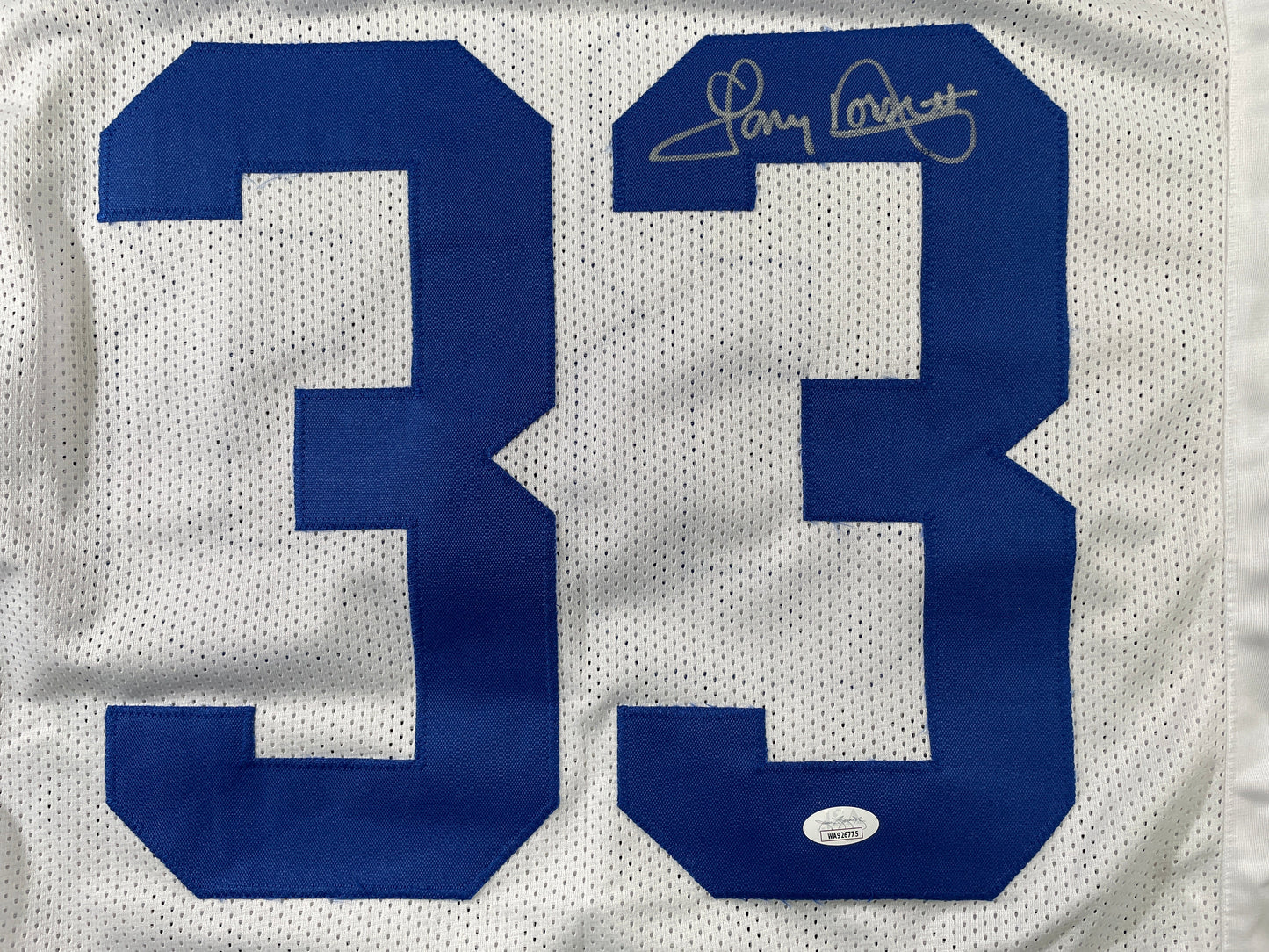 TONY DORSETT DALLAS COWBOYS SIGNED HOME STAT JERSEY Pitt Panthers JSA