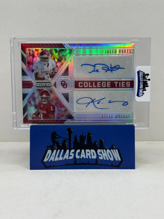 2020 Panini Prizm #CTA-HM Kyler Murray,Jalen Hurts College Ties Autograph