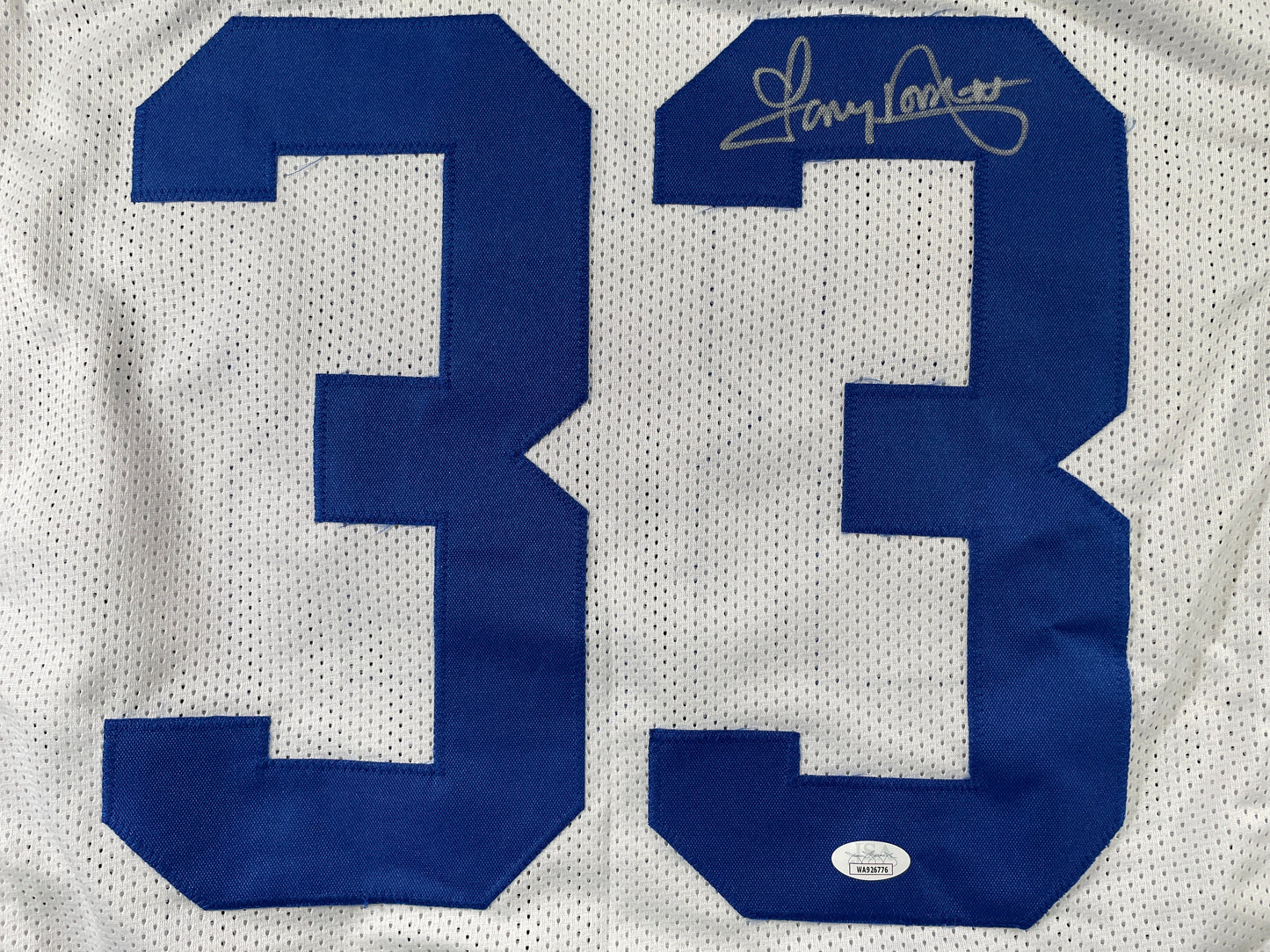 TONY DORSETT DALLAS COWBOYS SIGNED HOME STAT JERSEY Pitt Panthers JSA