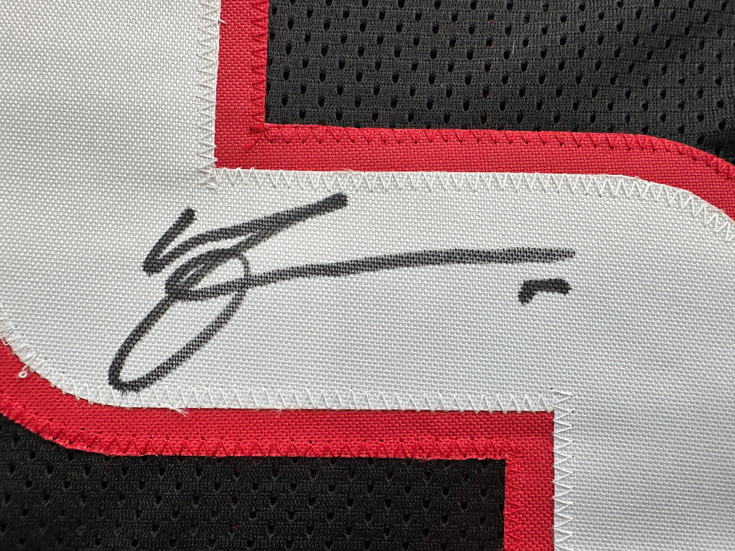 MICHAEL CRABTREE SIGNED RED AND BLACK JERSEY Texas Tech Raiders XL BAS