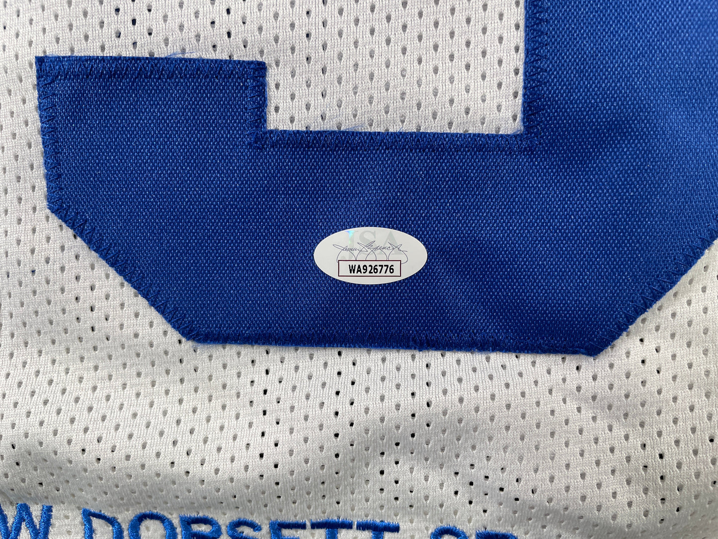 TONY DORSETT DALLAS COWBOYS SIGNED HOME STAT JERSEY Pitt Panthers JSA