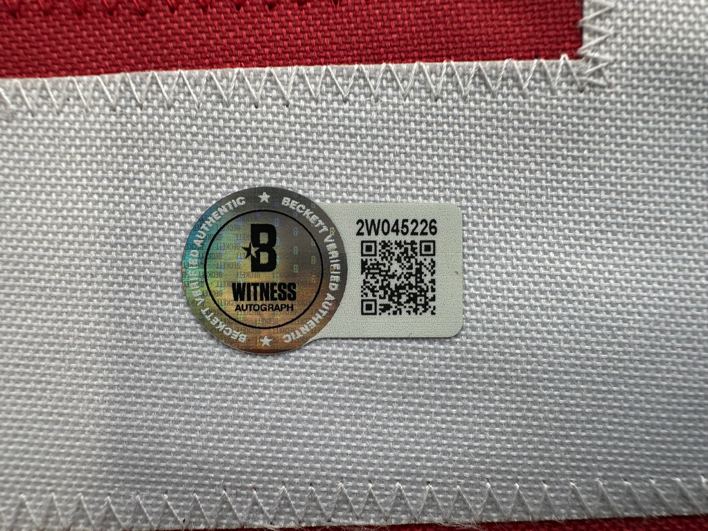 MICHAEL CRABTREE SIGNED RED AND BLACK JERSEY Texas Tech Raiders XL BAS