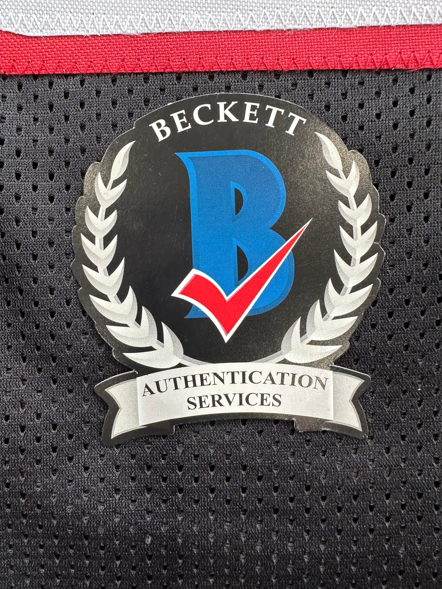 MICHAEL CRABTREE SIGNED RED AND BLACK JERSEY Texas Tech Raiders XL BAS