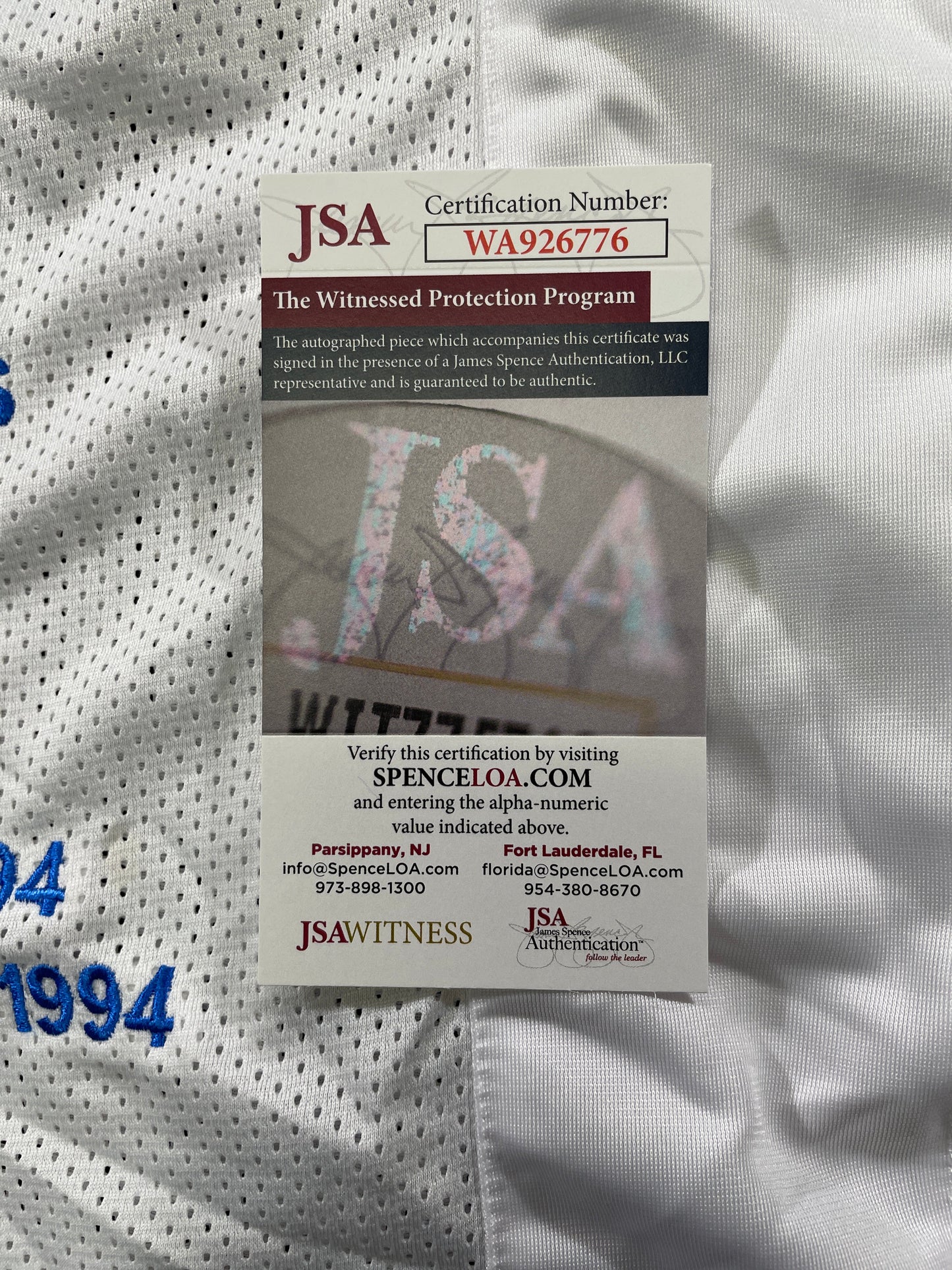 TONY DORSETT DALLAS COWBOYS SIGNED HOME STAT JERSEY Pitt Panthers JSA