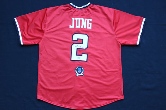 JACE JUNG TEXAS TECH RED RAIDERS SIGNED JERSEY Tigers BAS COA