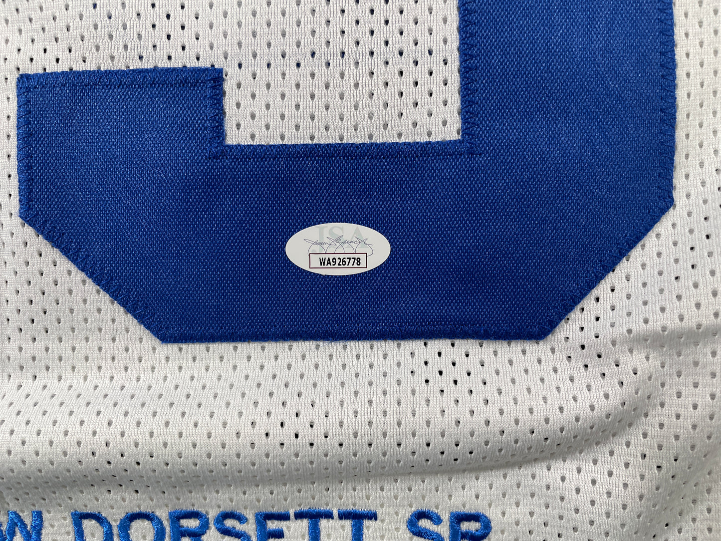 TONY DORSETT DALLAS COWBOYS SIGNED HOME STAT JERSEY Pitt Panthers JSA