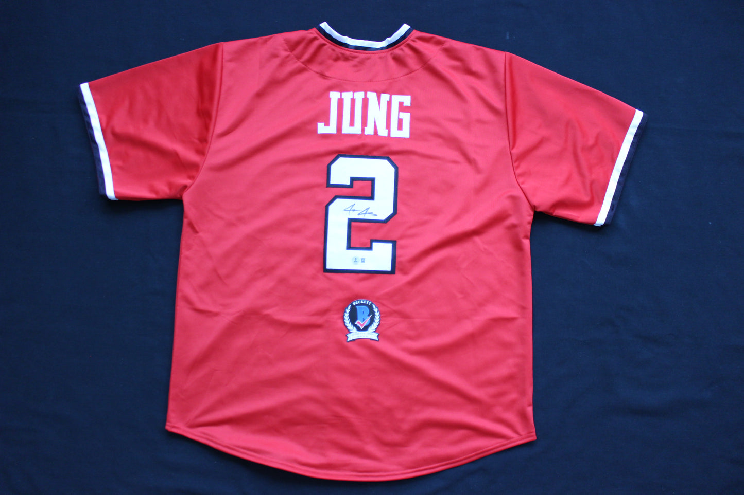 JACE JUNG TEXAS TECH RED RAIDERS SIGNED JERSEY Tigers BAS COA