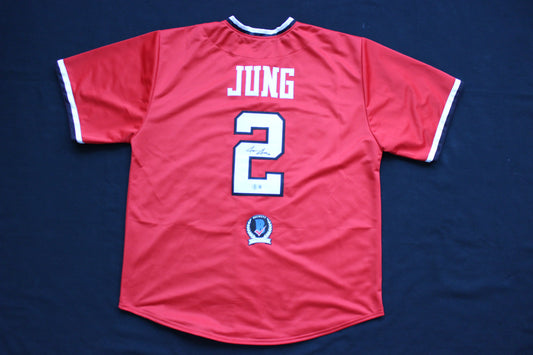 JACE JUNG TEXAS TECH RED RAIDERS SIGNED JERSEY Tigers BAS COA