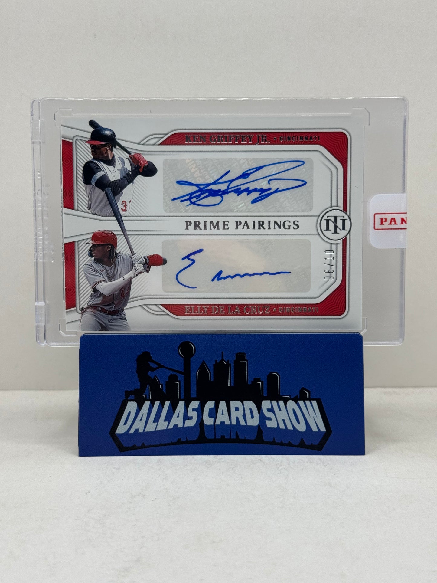 2023 Panini National Treasure Ken Griffey Jr., Elly De La Cruz Prime Pairings Autograph /10